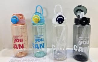 Plastic Water Bottle, 580 ml, PC+PP, 6 x 19.5 cm, Ref. WB61132