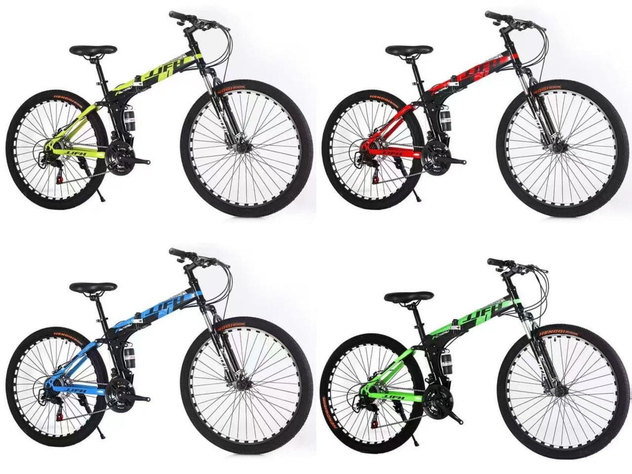 LXZ Land Rover Folding Mountain Bike with Spoked Wheels
