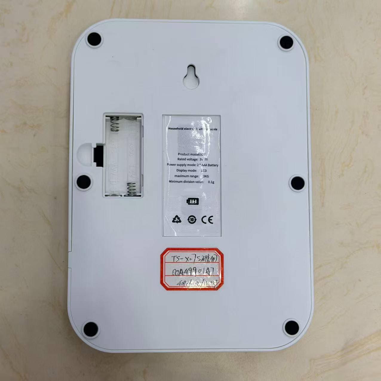 Kitchen Scale, White Body, Blue Steel Platform 4