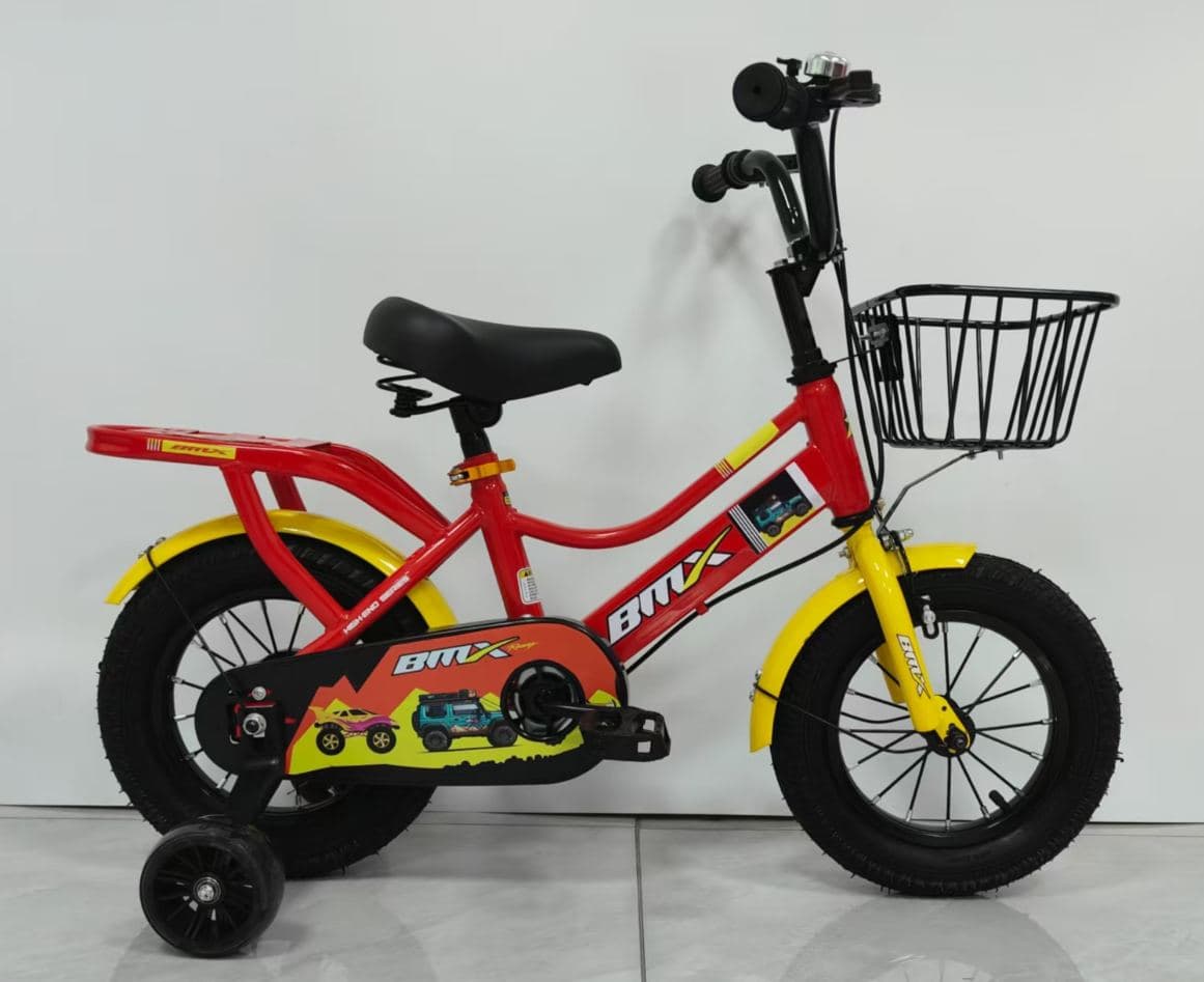 BMX B Kids Bike with Wire Basket, Blue 3