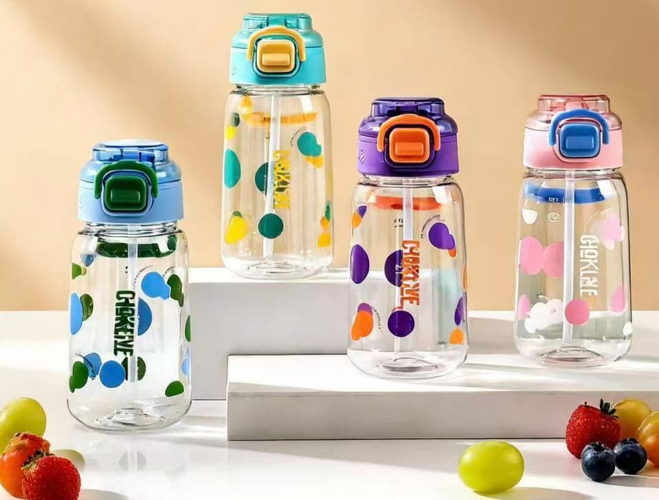 Plastic Water Bottle, 650 ml, PC+PP, Ref. WB60226