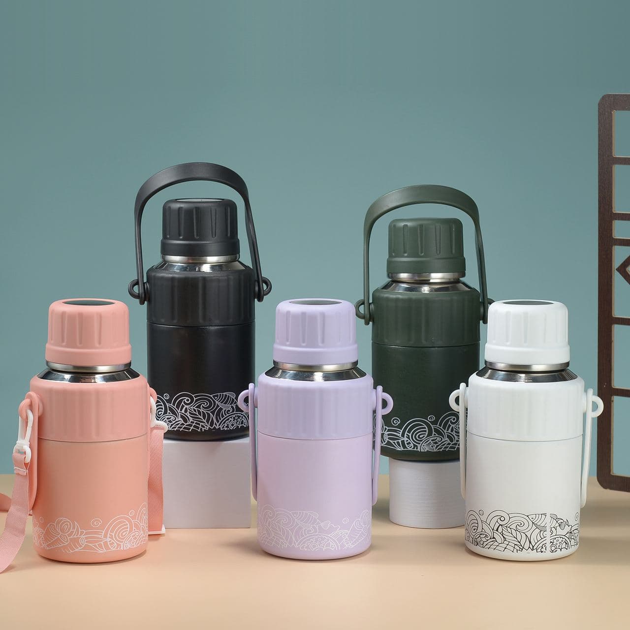 Diwangxin 5212 Etched Vacuum Jug with Bar Handle
