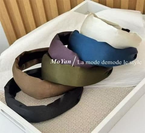 Padded Wide Headband, Olive and Black