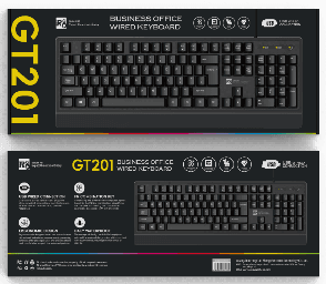 R8 GT201 Office Wired Keyboard English & Arabic layout, 104 Keys 2