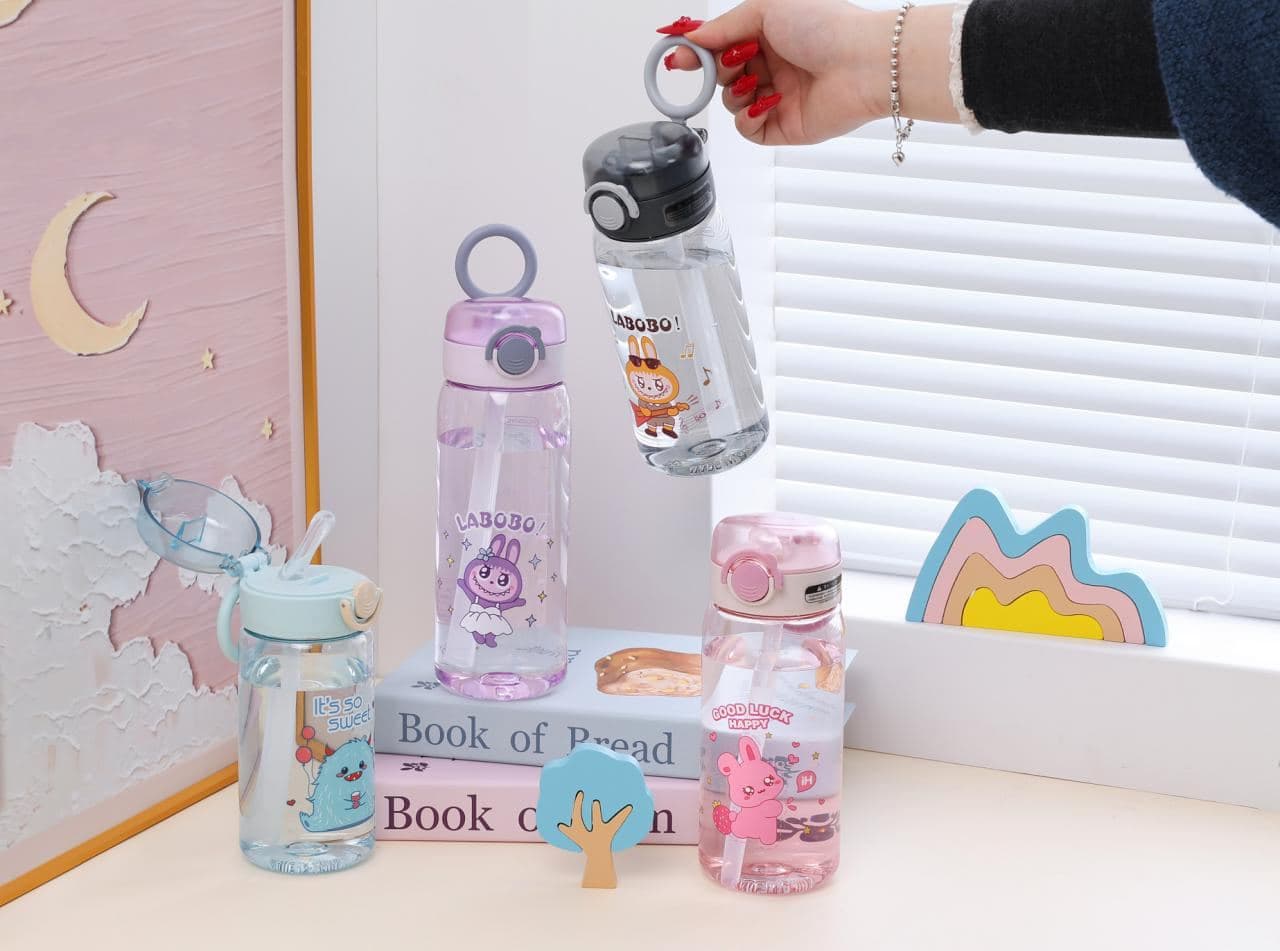Plastic Water Bottle, 580 ml, PC+PP, Ref. WB60143