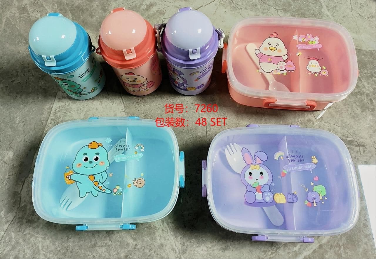 PP Plastic Lunch Box, 21.5 x 24 x 7.7 cm, Ref. LB6170