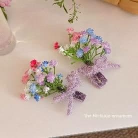 Floral Duck Bill Clip, Mixed Flowers