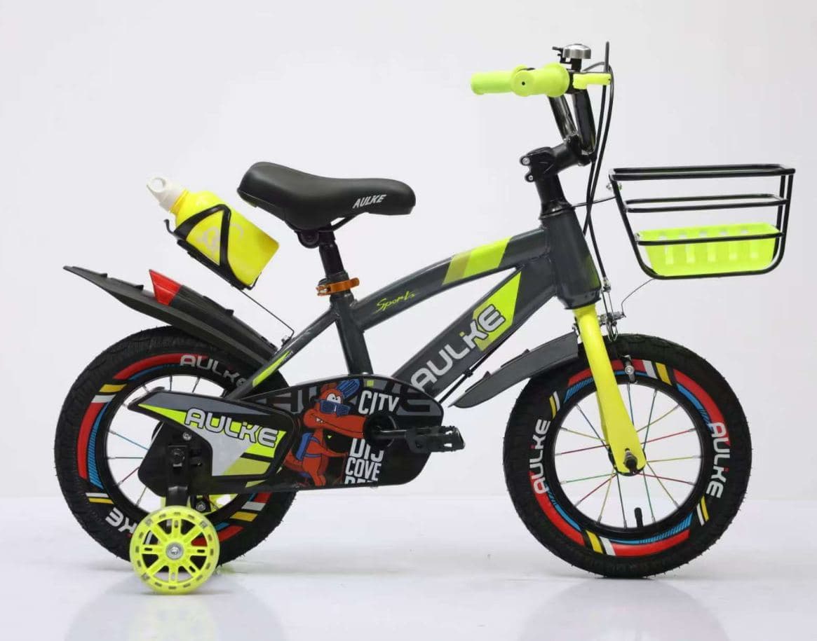 AULKE City Kids Bike with Bottle and Rear Basket 4