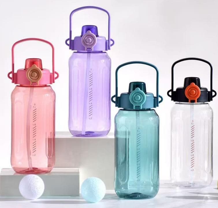 Large-Capacity Plastic Water Bottle, 1500 ml, PC+PP, Ref. WB60233