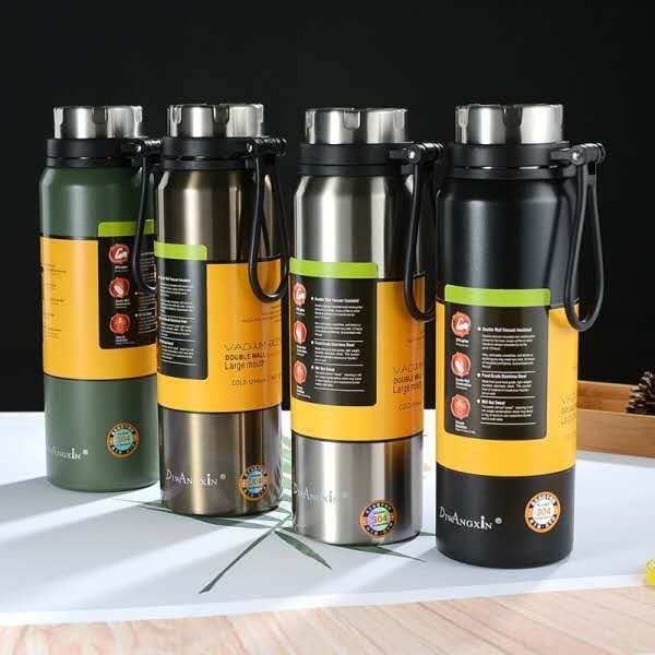 Diwangxin 5099 Wide-Mouth Sports Flask with Strap Lid