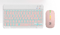R8 1933 Bluetooth Rechargeable Wireless Keyboard and Mouse Combo with Rianbow Lighting English &... 5