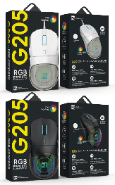 R8 G205 6D Wired Gaming Mouse RGB Lighting, 1200-2400-3200-4800-7200 DPI, 6 Buttons 2