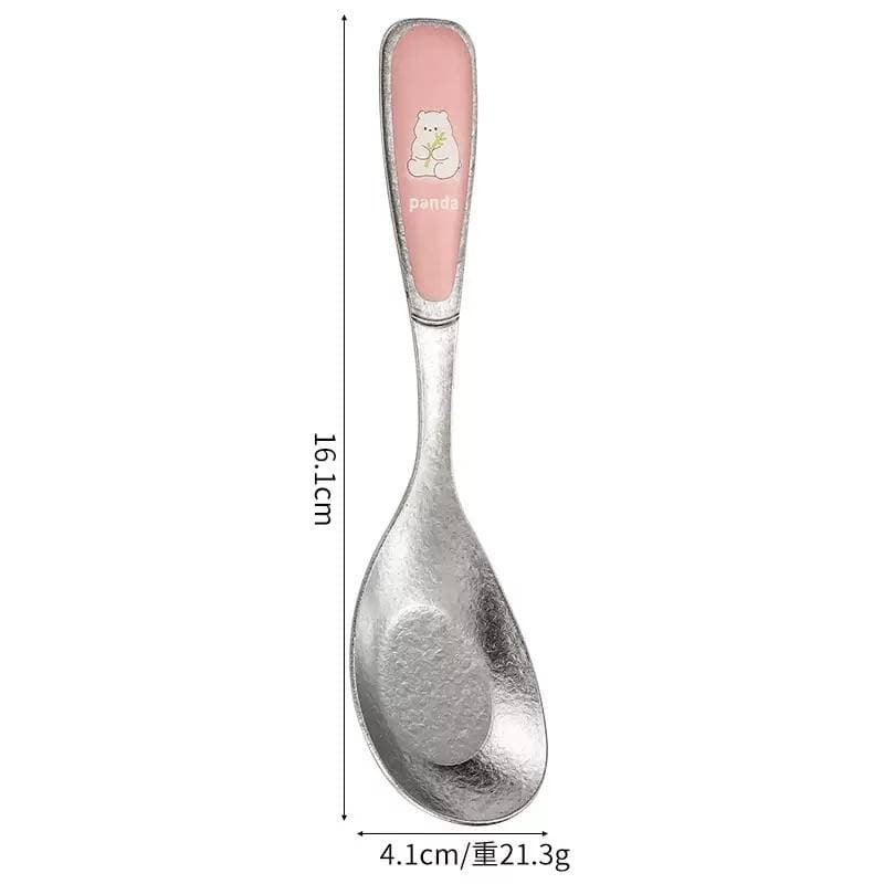 Pure Titanium Panda Spoon — Wear-Resistant, Non-Slip, Ultra-Light 4