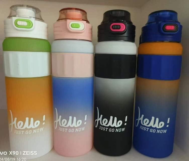 Plastic Water Bottle, 900 ml, PC+PP, 8 x 26.5 cm, Ref. WB60545