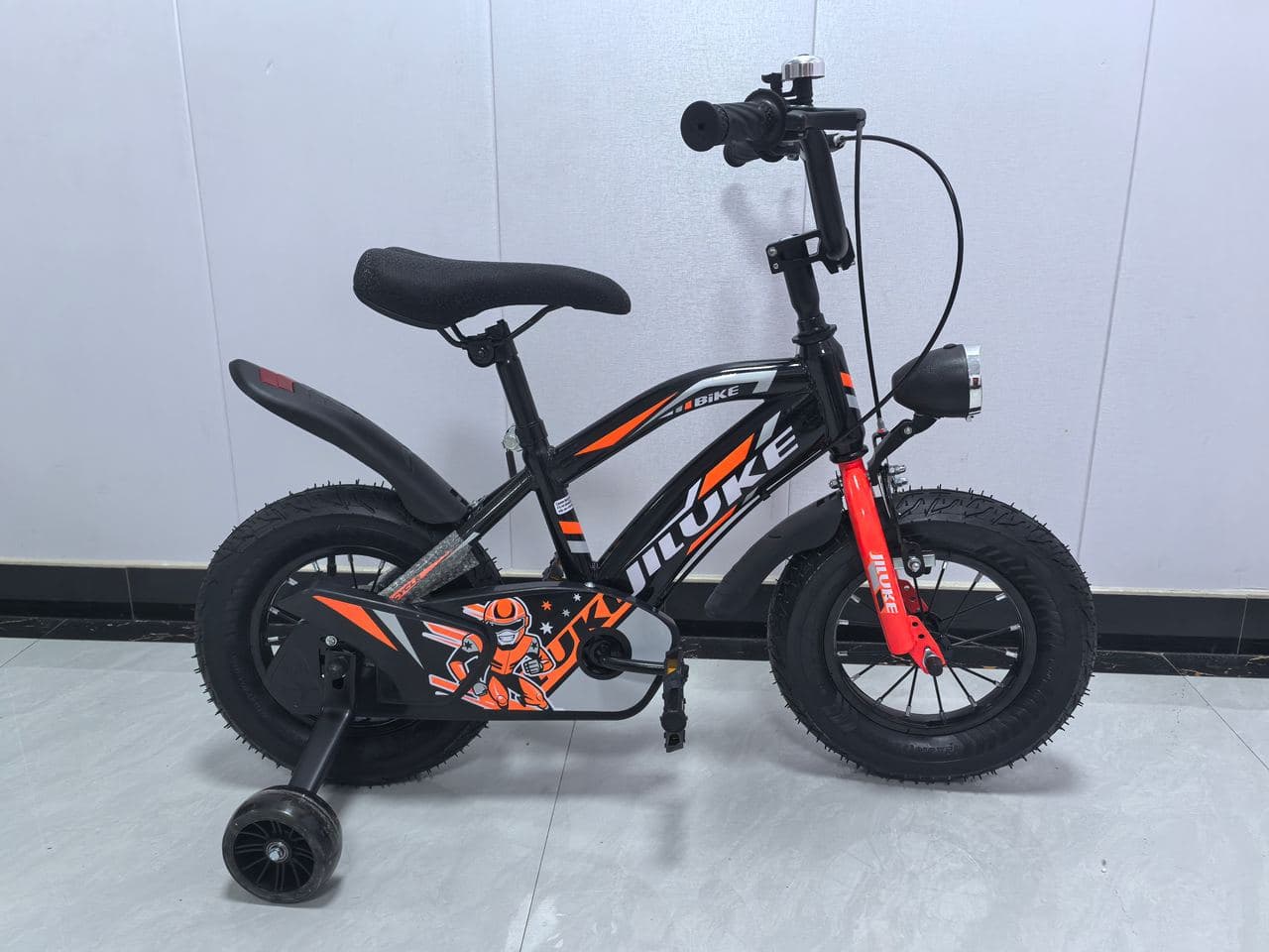 Jiluke YF Kids Bike with Fat Tyres, Black and Blue 2