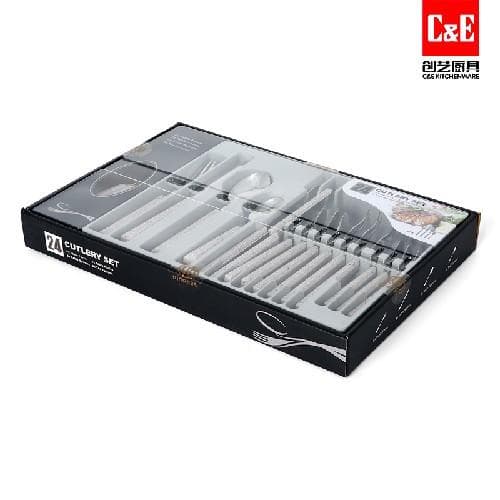 T055 24pc Cutlery Set, 410 Stainless Steel, Octagonal Handles 4