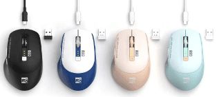 R8 1762 6D 2.4G & Bluetooth Rechargeable Mouse, 800-1200-1600 DPI, 6 Buttons