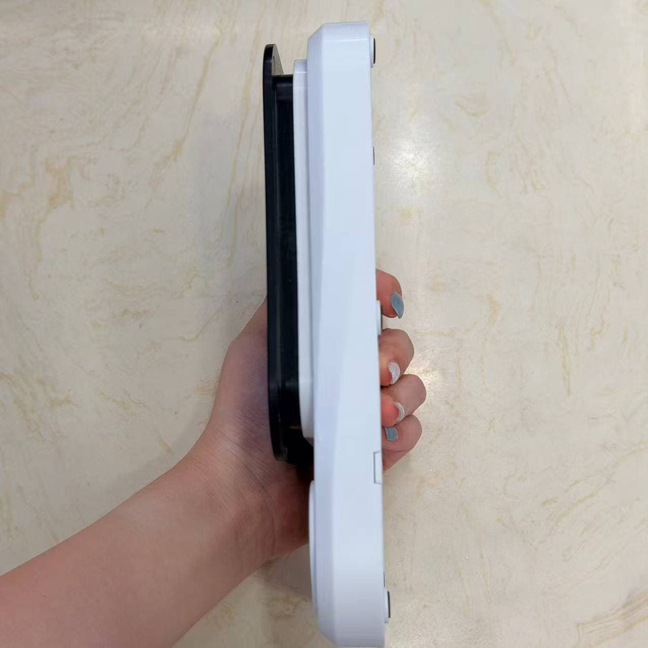 Kitchen Scale, White Body, Blue Steel Platform 2