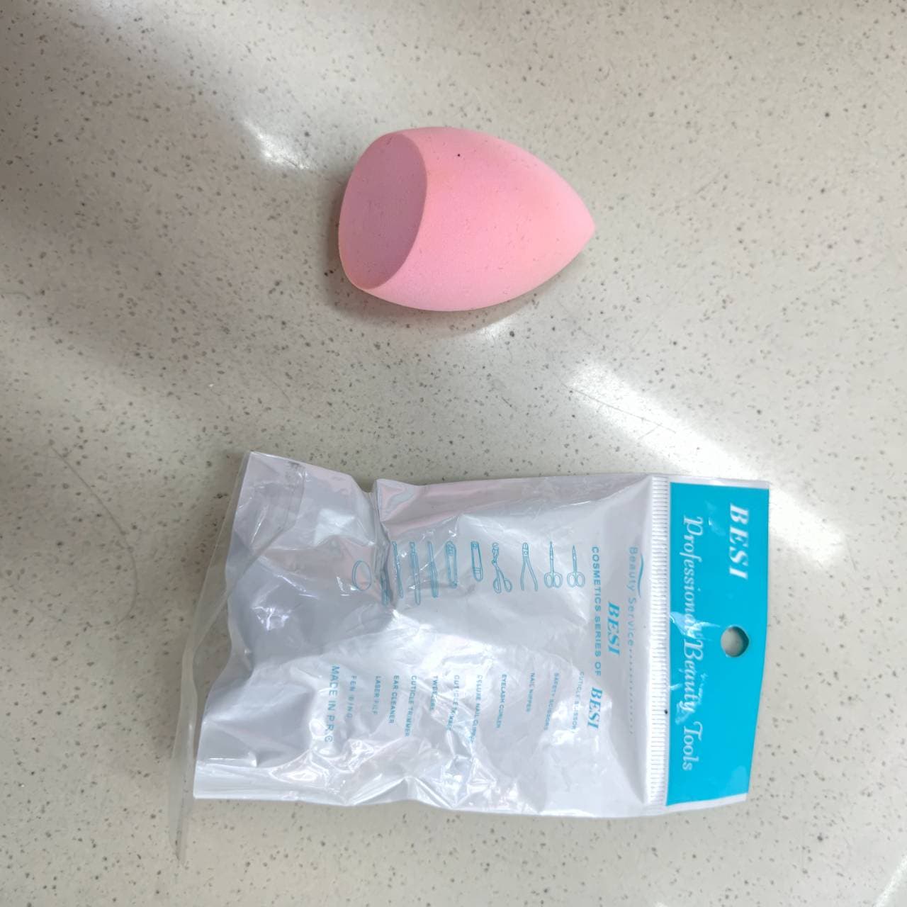 BESI Teardrop Makeup Sponge, Single, Hanging Sachet 2