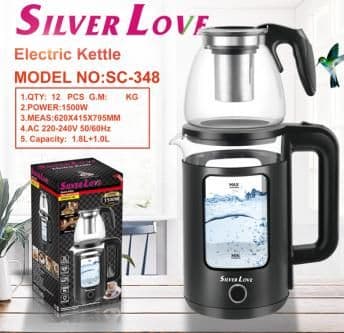 Electric Kettle SC-348, 1.8L+1.0 L, 1500W
