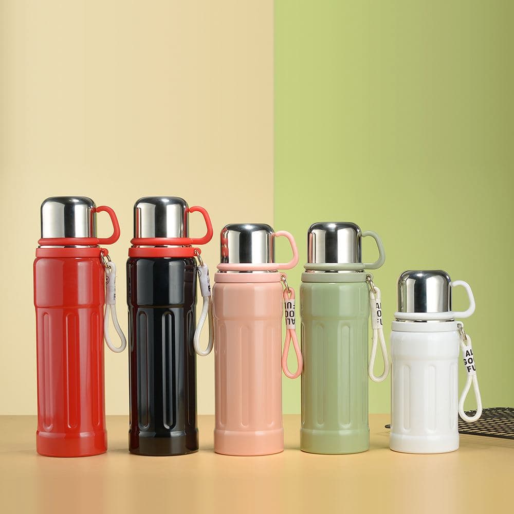 Diwangxin 5188 Vacuum Flask with Cup Lid and Wrist Strap