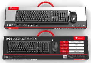 R8 1920 2.4G Wireless Keyboard and Mouse Combo English & Arabic layout, 800-1200-1600 DPI 2