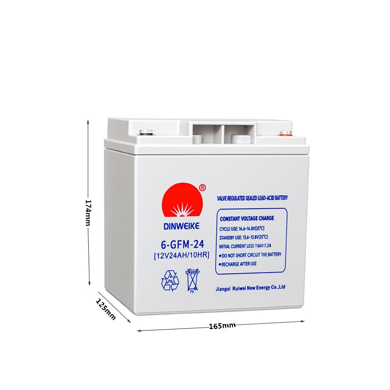 Ruiwei 12V24AH Sealed Lead-Acid Battery, 12V 24Ah, Upright, 7.78kg