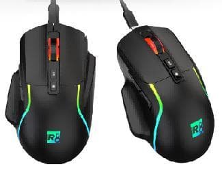 R8 G303 7D Wireless 2.4G & BT Rechargeable Gaming Mouse RGB Lighting