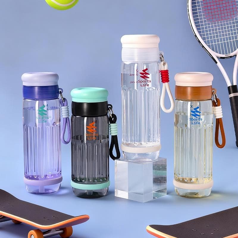 Plastic Water Bottle, 650 ml, PC+PP, Ref. WB60012