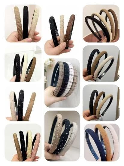 Narrow Fabric Headband, Twelve Colourways