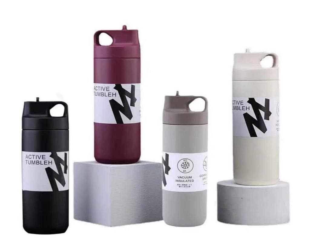 Stainless Steel Vacuum Flask, with Pop-Up Lid, with Two-Way Lid, 500 ml, Ref. F168