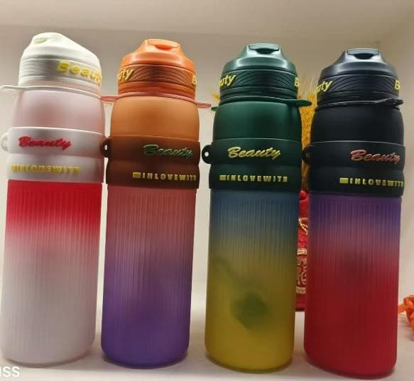 Plastic Water Bottle, 800 ml, PC+PP, 8 x 26.5 cm, Ref. WB60515