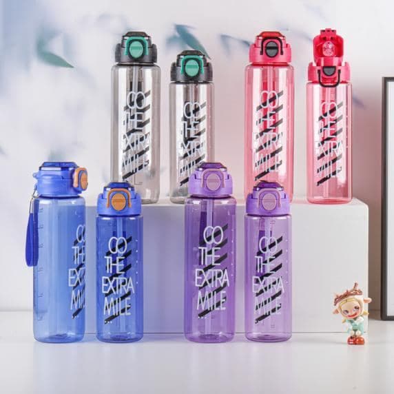 Plastic Water Bottle, 1000 ml, PC, 7.5 x 25 cm, Ref. WB60342