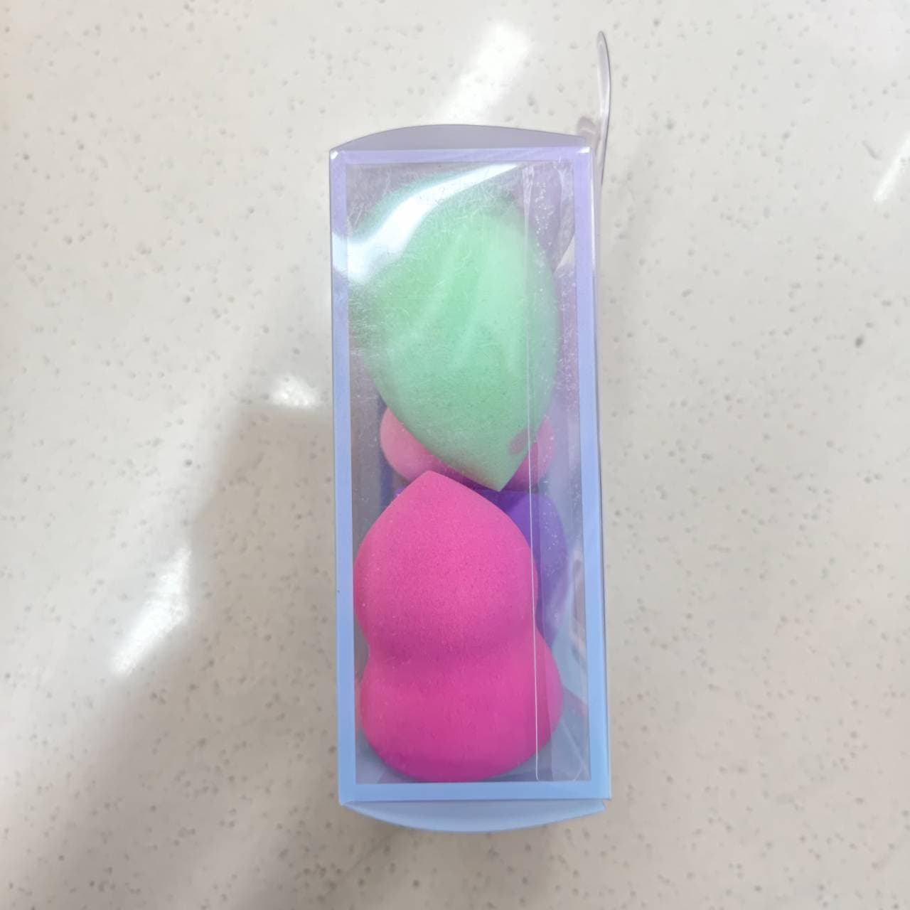 Mixed-Shape Makeup Sponge Set, 4 Pieces, Clear Gift Box 2