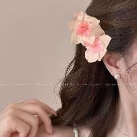 Chiffon Flower Hair Clip, Pink