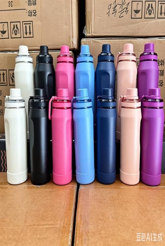 Cartoon Print Stainless Steel Vacuum Flask, with Pop-Up Lid, 500 ml, Ref. F190