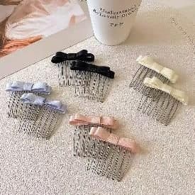 Bow Hair Comb, Pastel Assortment
