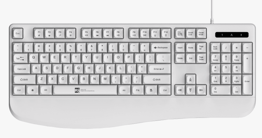 R8 GT207 Office Wired Keyboard with Wrist Rest English & Arabic layout, 104 Keys 2