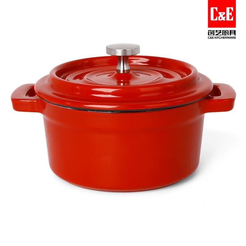 10cm Mini Enamel Cast Iron Pot, 190 x 150mm 8