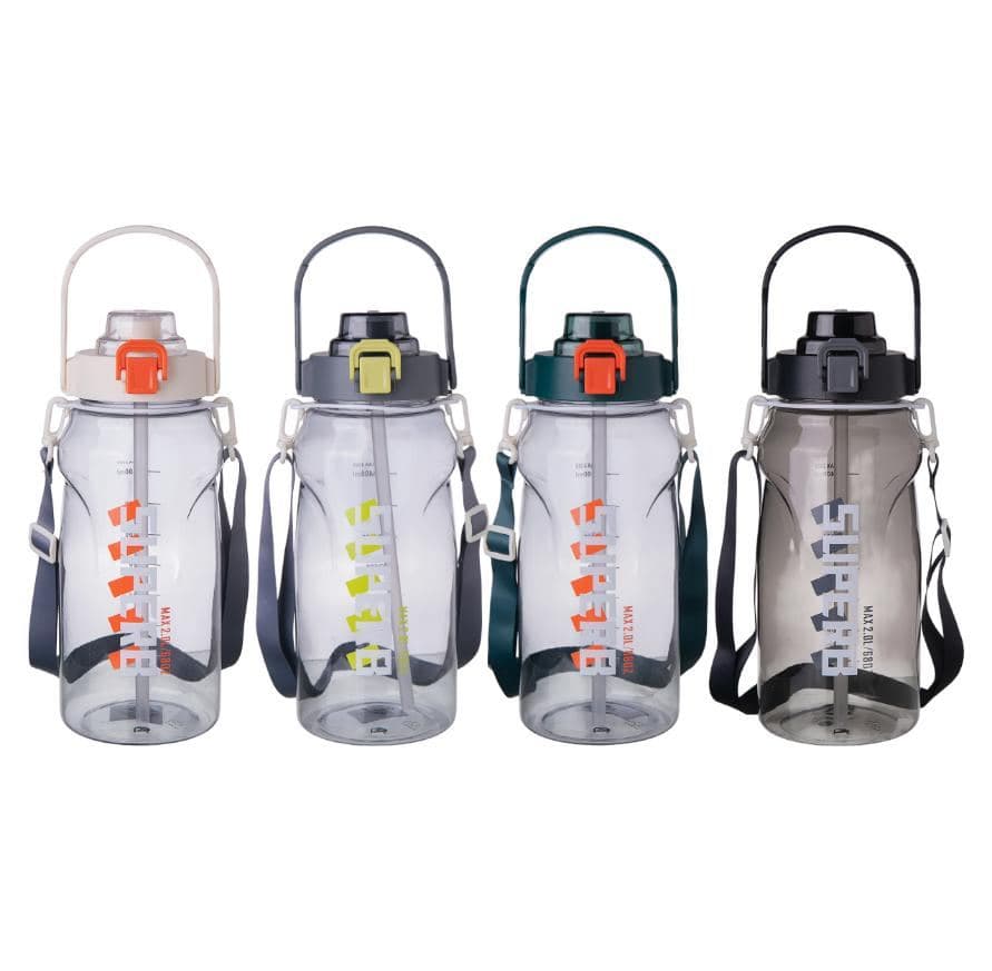 Large-Capacity Plastic Water Bottle, 2000 ml, PC+PP, Ref. WB60068