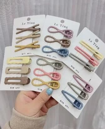 Matte Macaron Loop Snap Hair Clips
