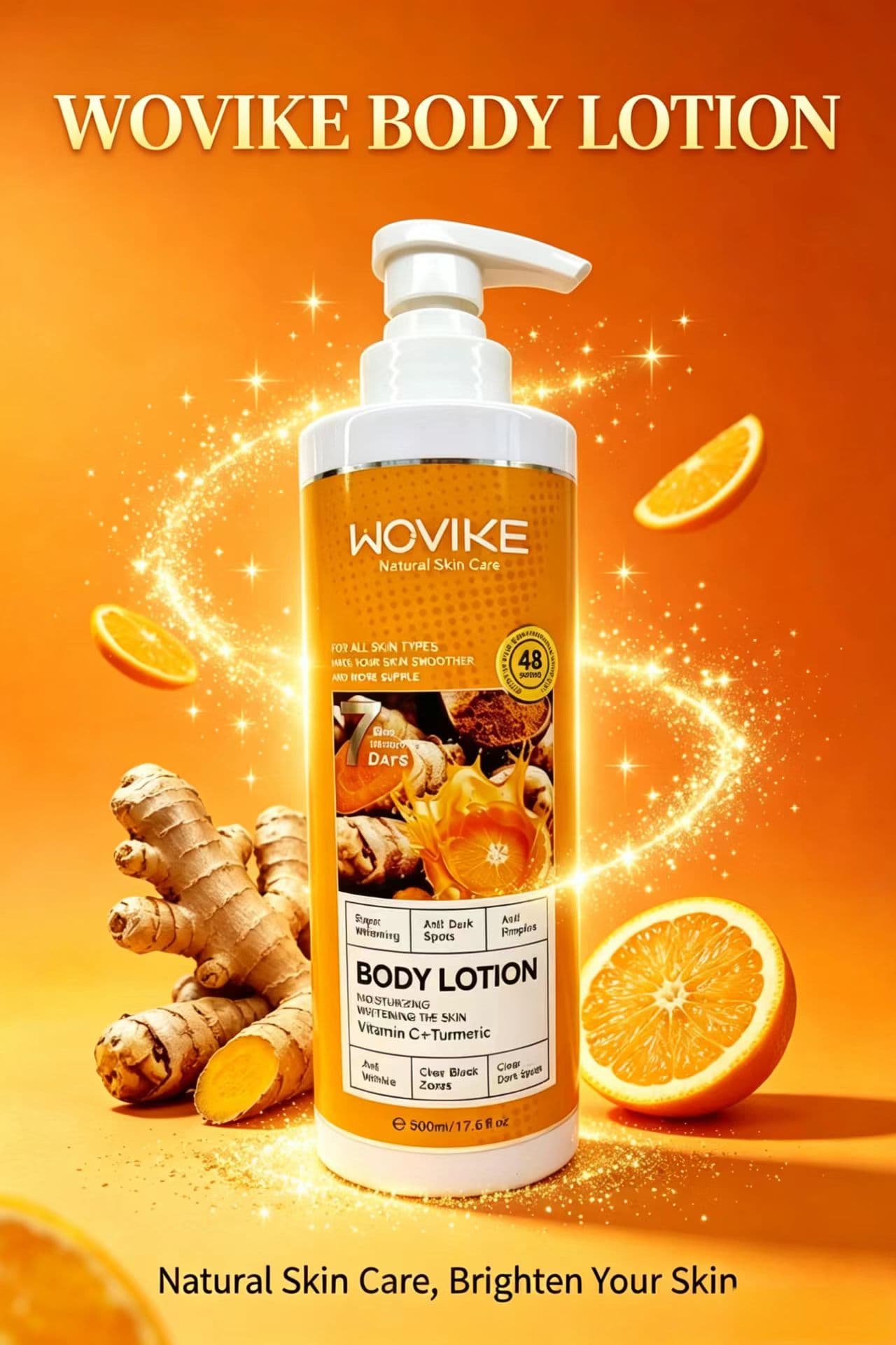 WOVIKE FR011-4 Turmeric and Orange Body Lotion, 500ml