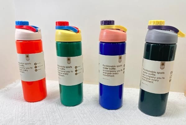 Plastic Water Bottle, 580 ml, PC+PP, 6 x 19.5 cm, Ref. WB61123