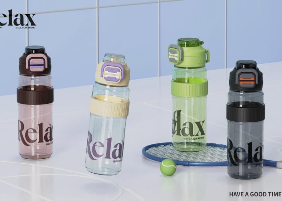 Plastic Water Bottle, 680 ml, PC+PP, Ref. WB60122