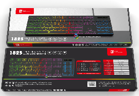 R8 1825 Wired Gaming Keyboard Single Rainbow Backlight Arabic layout 2
