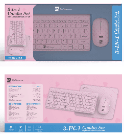 R8 GT108 Wireless 2.4G+BT Keyboard & Mouse & Mouse pad Combo English & Spanish layout 2