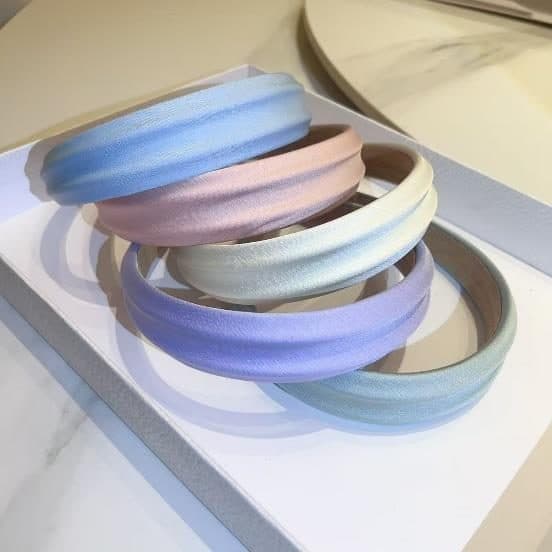 Padded Gradient Headband, Blue and Pink