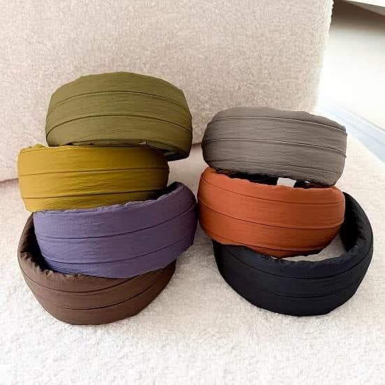 Wide Padded Headband, Six Solid Colours