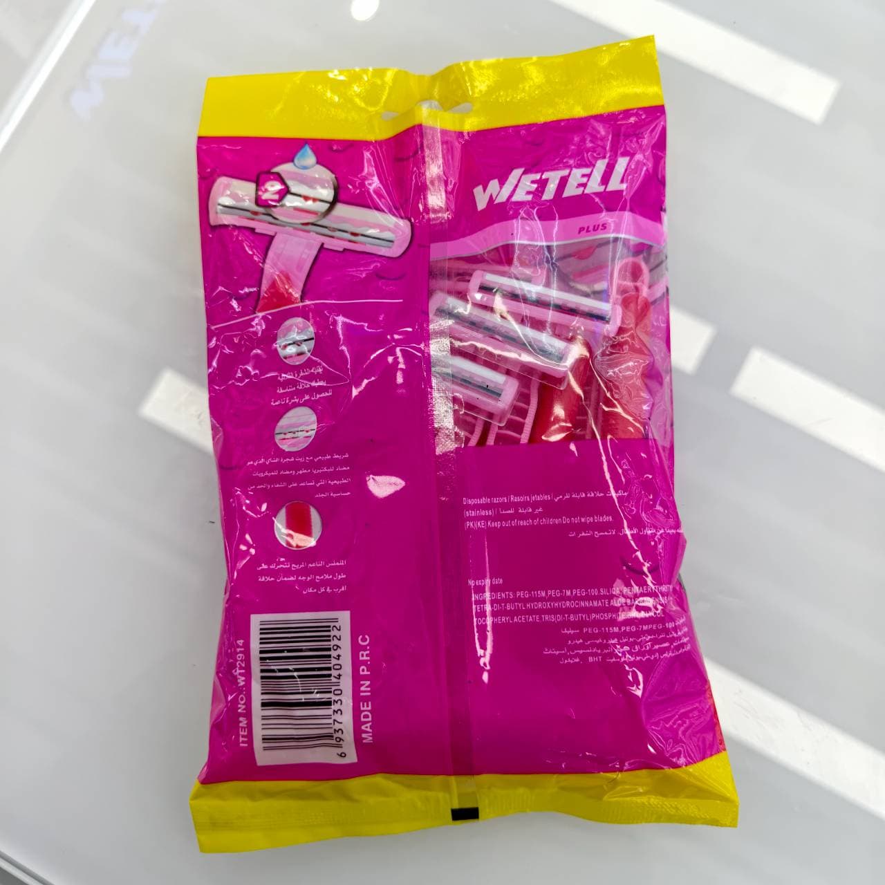 WeTell Plus Twin Blade Disposable Razors for Women, Chromium Coated, 12-Pack 2