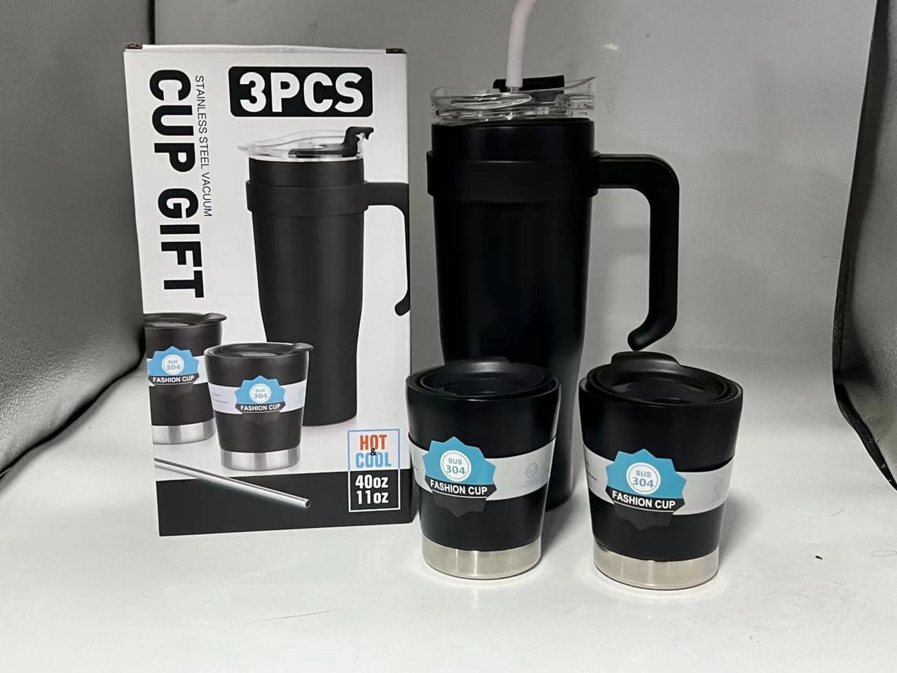 Diwangxin 5179-2 Gift Set, 1200ml Handled Tumbler with Two Cups 3